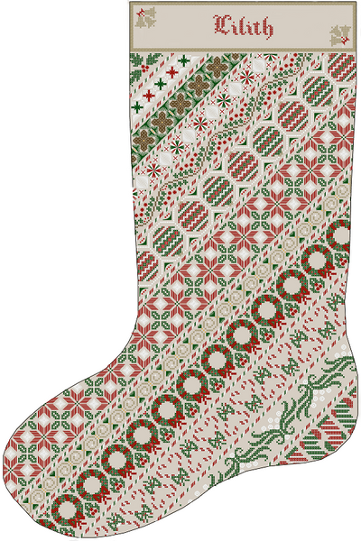 NE061 Twisted Christmas Stocking **NEW**