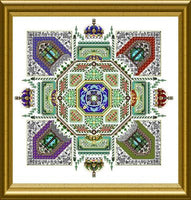 CHAT127<BR>Royal Tudor Garden Mandala