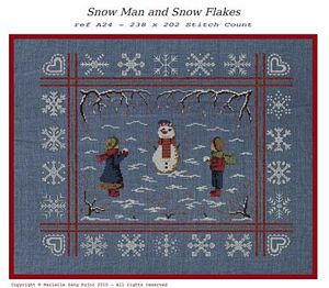Filigram - Snowman & Snow Flakes
