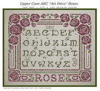 Filigram - Upper Case ABC Art Deco Roses